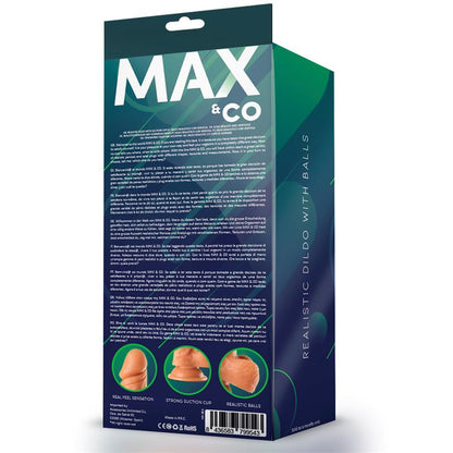 MAX & CO - ZANE DILDO REALISTA CON TESTÍCULOS NATURAL 7,6 - 19.5 CM