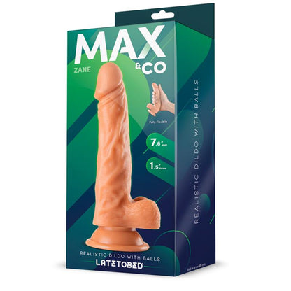 MAX & CO - ZANE DILDO REALISTA CON TESTÍCULOS NATURAL 7,6 - 19.5 CM