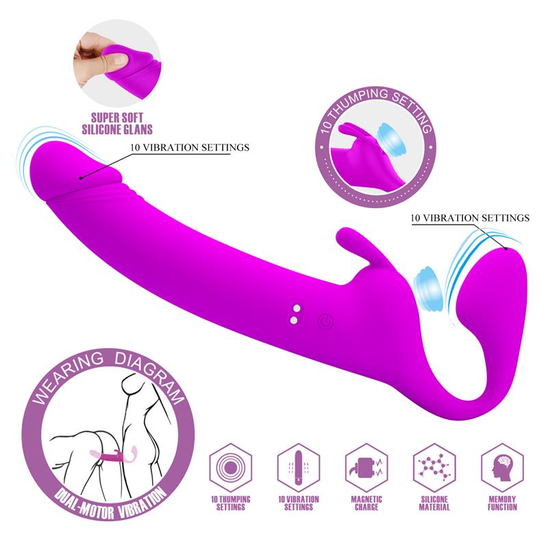 PRETTYLOVE - ZANINI VIBRADOR SIN ARNÉS SILICONA