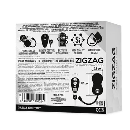 TARDENOCHE - ZIGZAG HUEVO ZIGZAGEANTE Y VIBRADOR CON CONTROL REMOTO