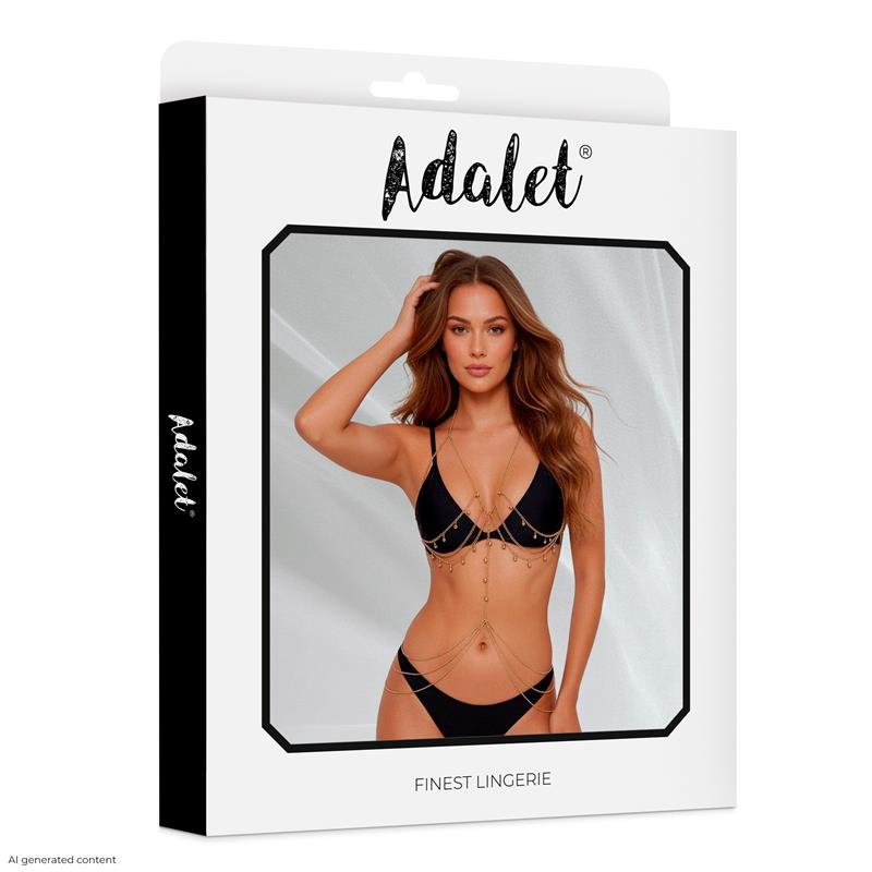 ADALET LINGERIE - ZOE HARNÉS CADENA DORADO TALLA ÚNICA