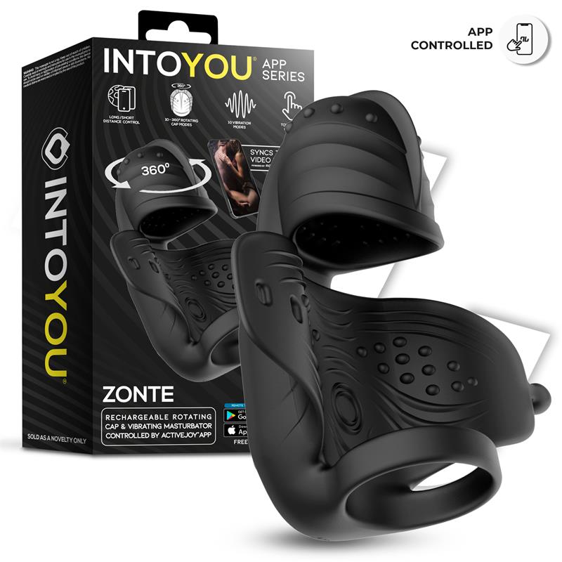 INTOYOU APP SERIES - ZONTE MASTURBADOR CON ROTACIÓN Y VIBRACIÓN CON APP