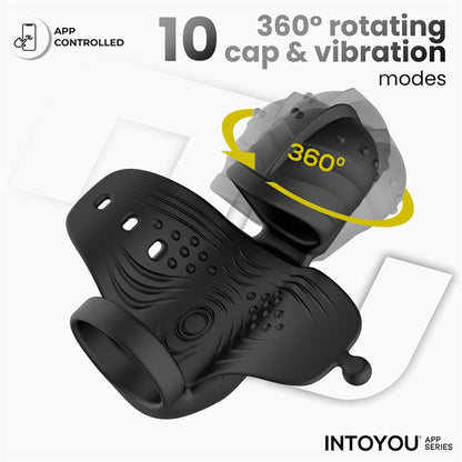 INTOYOU APP SERIES - ZONTE MASTURBADOR CON ROTACIÓN Y VIBRACIÓN CON APP