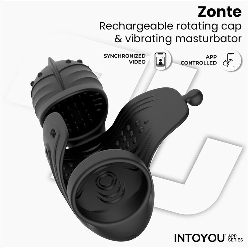 INTOYOU APP SERIES - ZONTE MASTURBADOR CON ROTACIÓN Y VIBRACIÓN CON APP