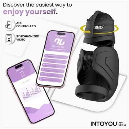 INTOYOU APP SERIES - ZONTE MASTURBADOR CON ROTACIÓN Y VIBRACIÓN CON APP