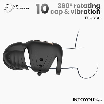 INTOYOU APP SERIES - ZONTE MASTURBADOR CON ROTACIÓN Y VIBRACIÓN CON APP