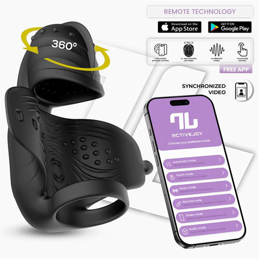 INTOYOU APP SERIES - ZONTE MASTURBADOR CON ROTACIÓN Y VIBRACIÓN CON APP