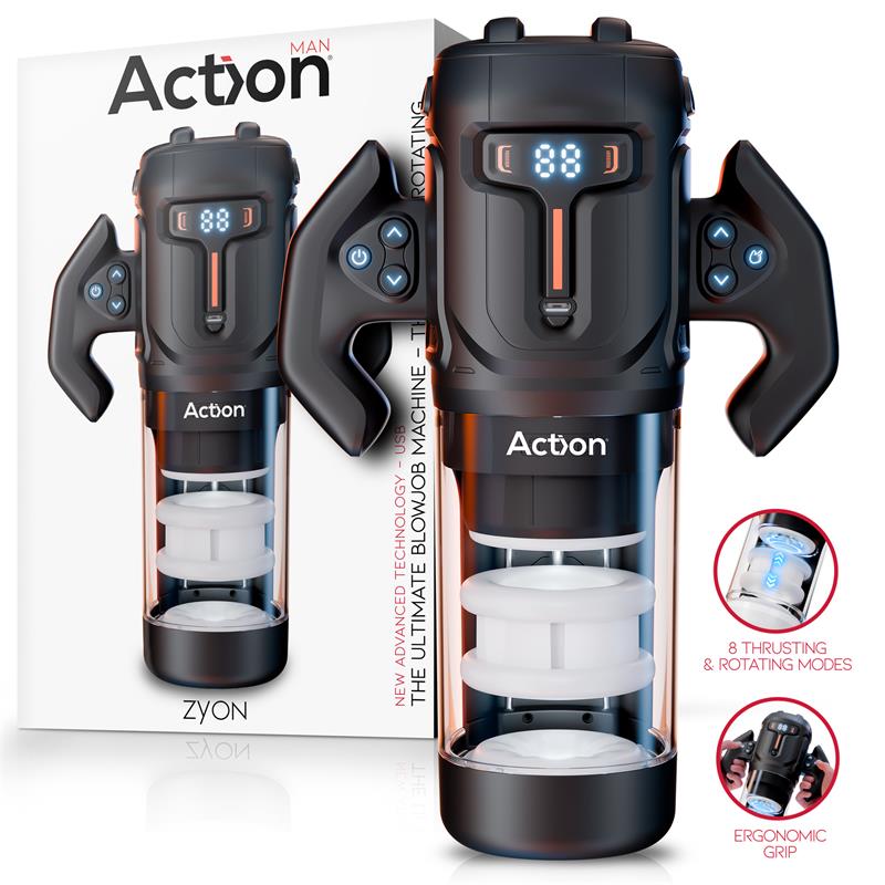 ACTION - ZYON MASTURBADOR AUTOMÁTICO AVANZADO CON UP AND DOWN Y ROTACIÓN