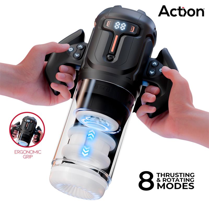 ACTION - ZYON MASTURBADOR AUTOMÁTICO AVANZADO CON UP AND DOWN Y ROTACIÓN