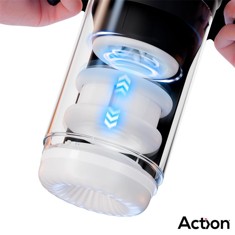 ACTION - ZYON MASTURBADOR AUTOMÁTICO AVANZADO CON UP AND DOWN Y ROTACIÓN