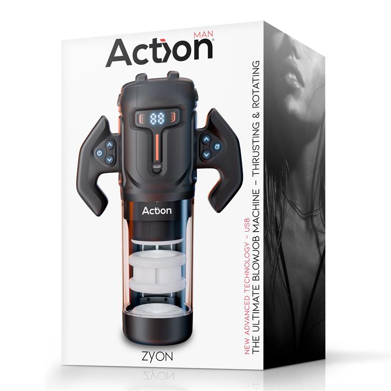 ACTION - ZYON MASTURBADOR AUTOMÁTICO AVANZADO CON UP AND DOWN Y ROTACIÓN